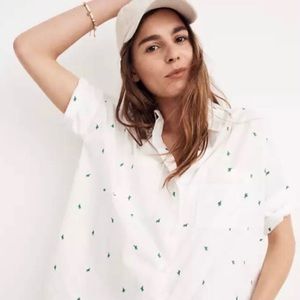 “Madewell” Embroidered Cactus Courier Shirt